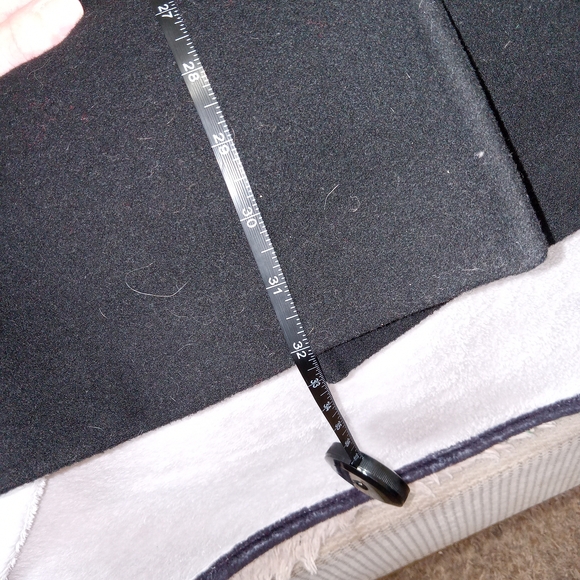 Calvin Klein Double Breasted Peacoat Womens Size 6 Black Wool Blend Long Sleeve - Picture 8 of 13